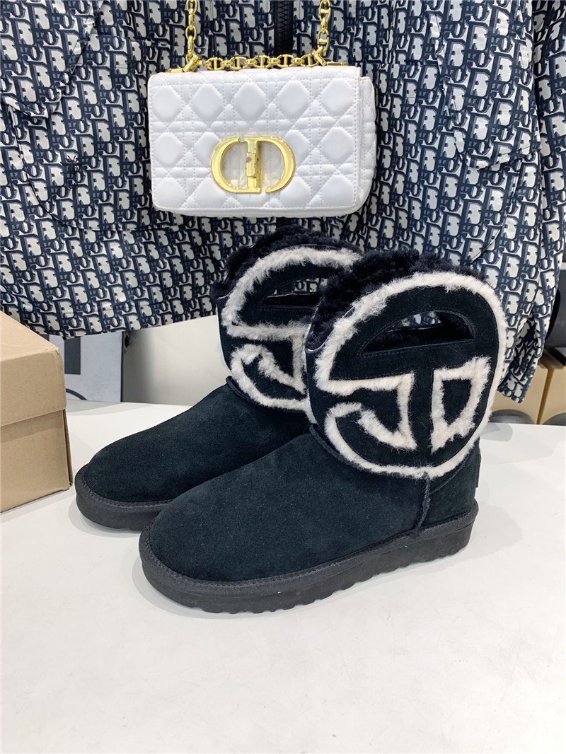 UGG x Telfar Denim Black Logo Mini Boot