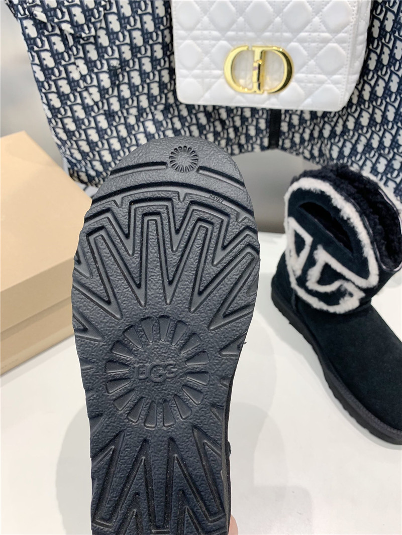 UGG x Telfar Denim Black Logo Mini Boot