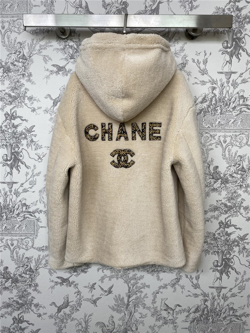 Ch**el new lamb wool hooded jacket