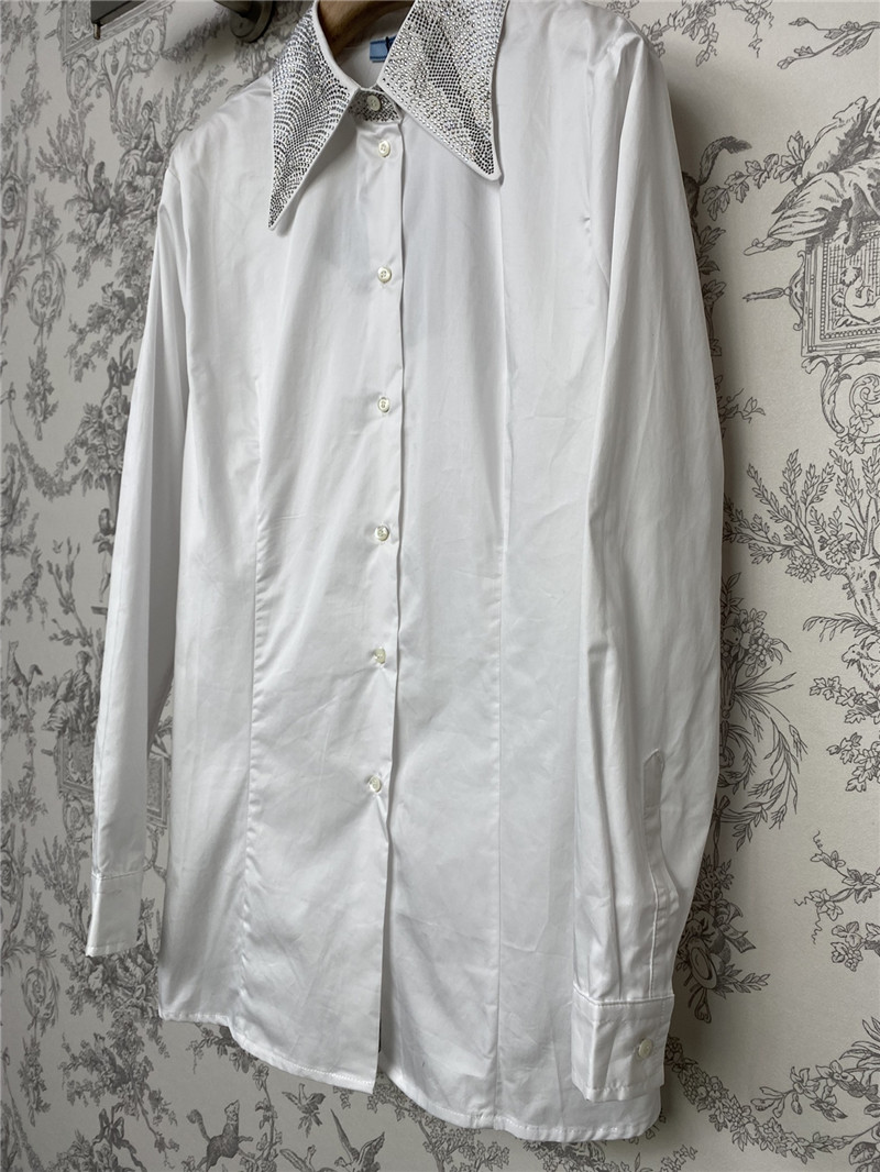 pra*a early spring new D1am0nd collar shirt