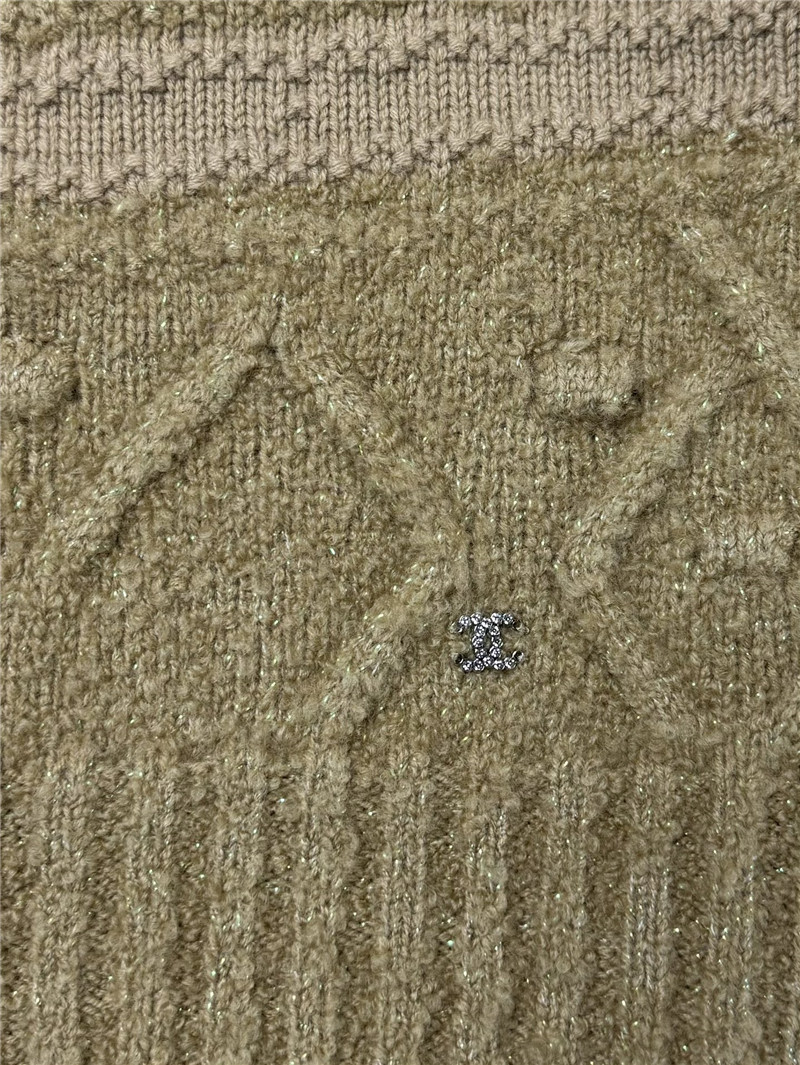Ch**el jacquard turtleneck sweater in ginger