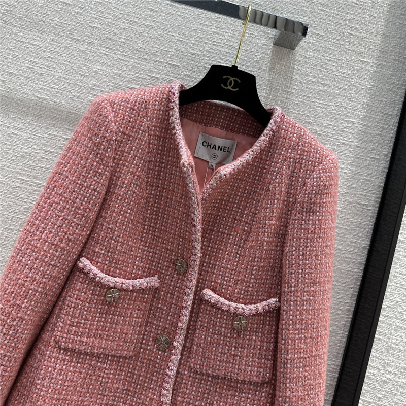 Ch**el palace style high-end pink knitted jacket