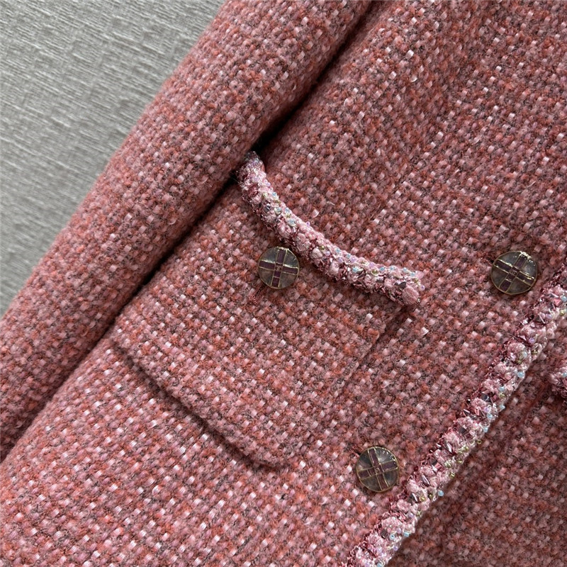Ch**el palace style high-end pink knitted jacket