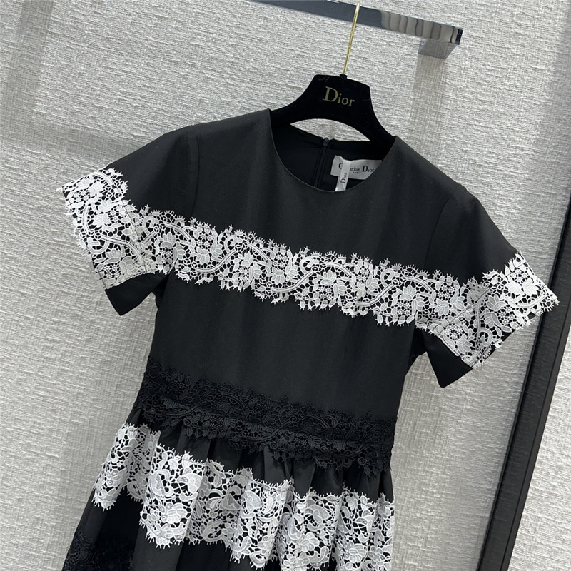 D10r water soluble flower color block long dress