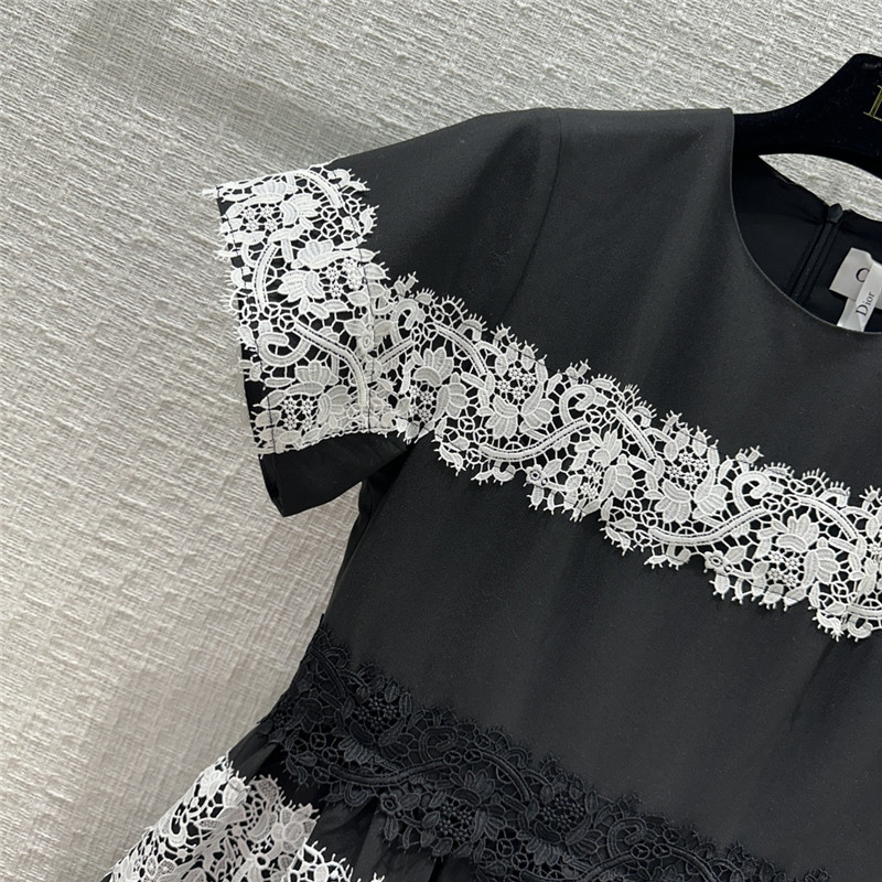 D10r water soluble flower color block long dress