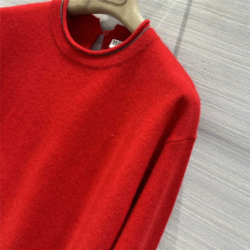 BC Knitted Cashmere Sweater in White