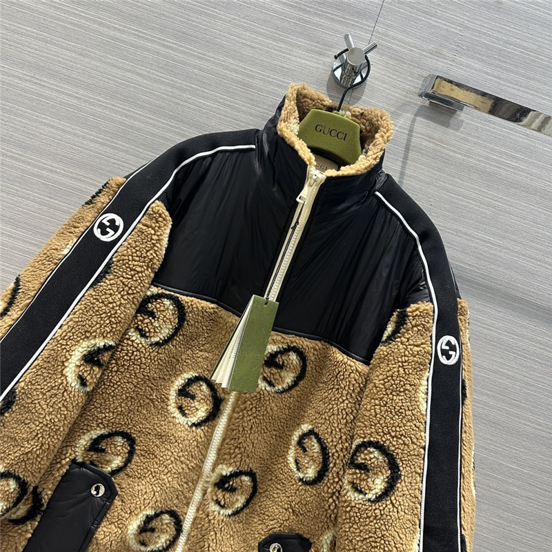Gvc*1 sherpa zipped puffer jacket