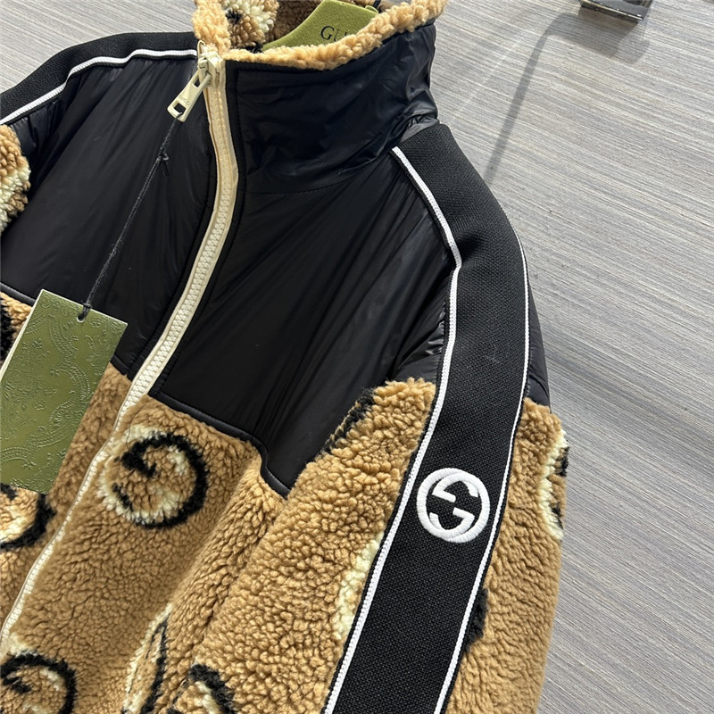 Gvc*1 sherpa zipped puffer jacket