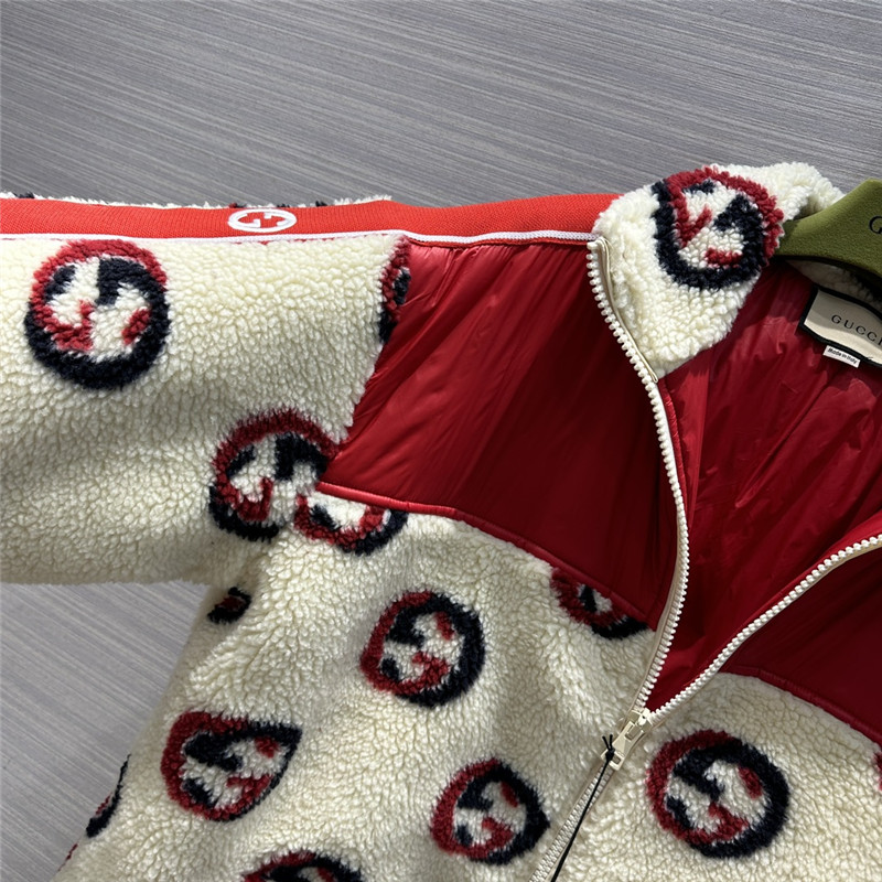Gvc*1 sherpa zipped puffer jacket