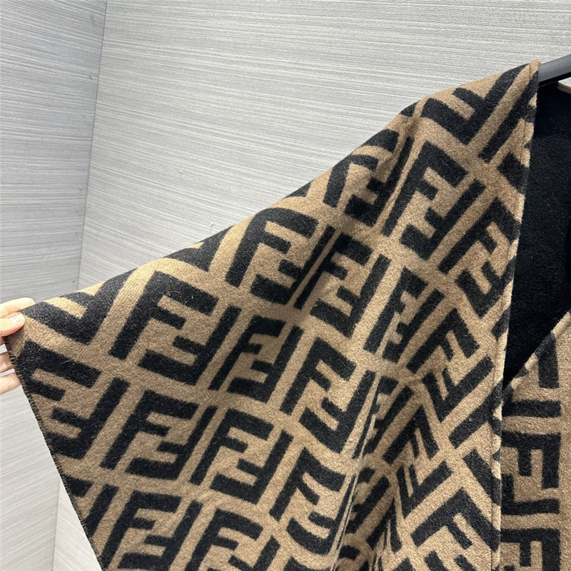 F**di cashmere shawl large scarf cloak