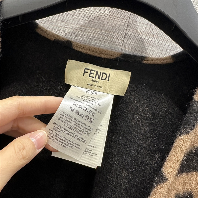 F**di cashmere shawl large scarf cloak