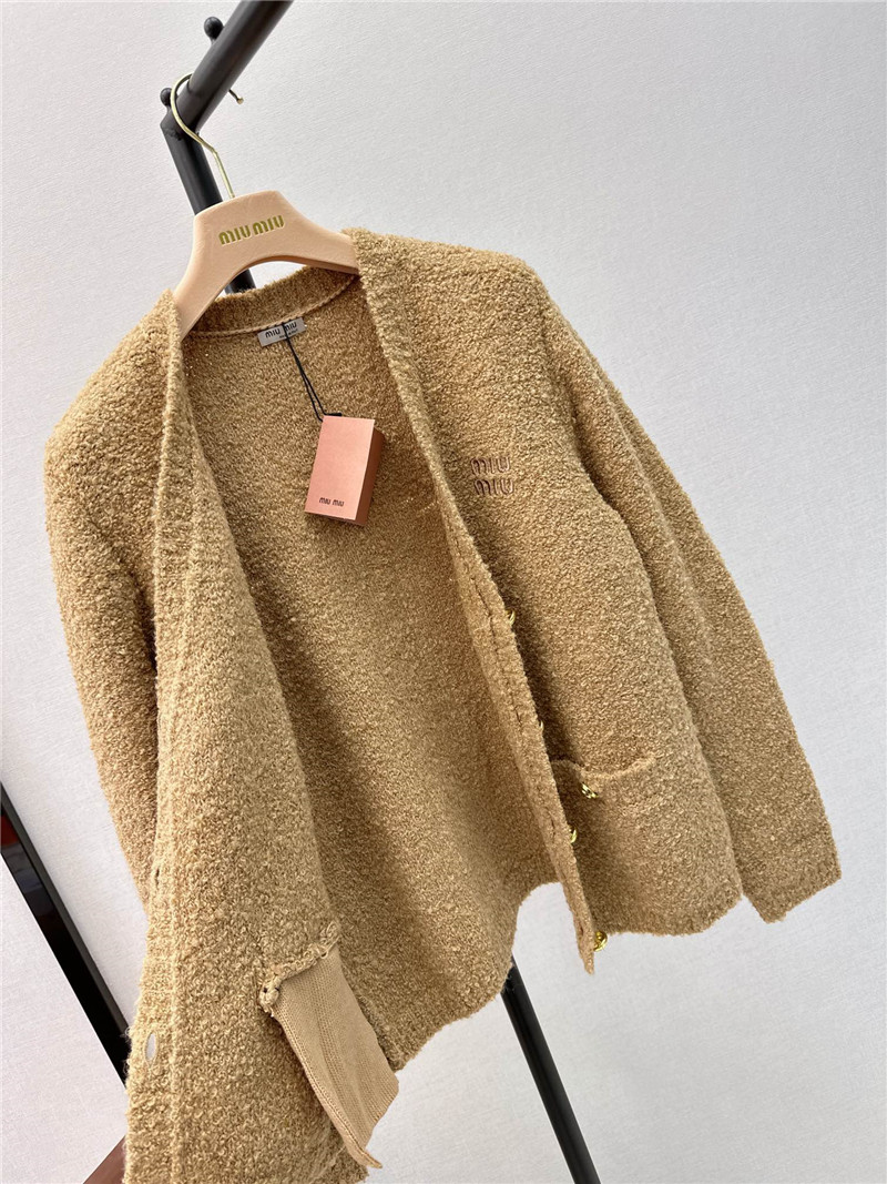 Miu Miu Grainy Knitted Cardigan