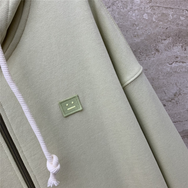 acne studios zipper drawstring hooded sweatshirt jacket
