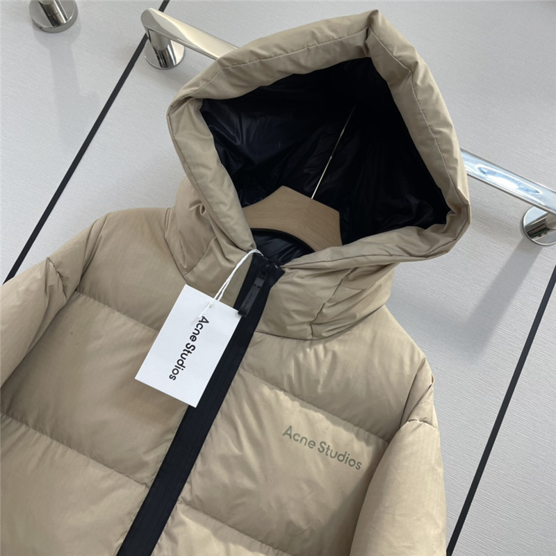 Acne Studios hooded drawstring waist down jacket
