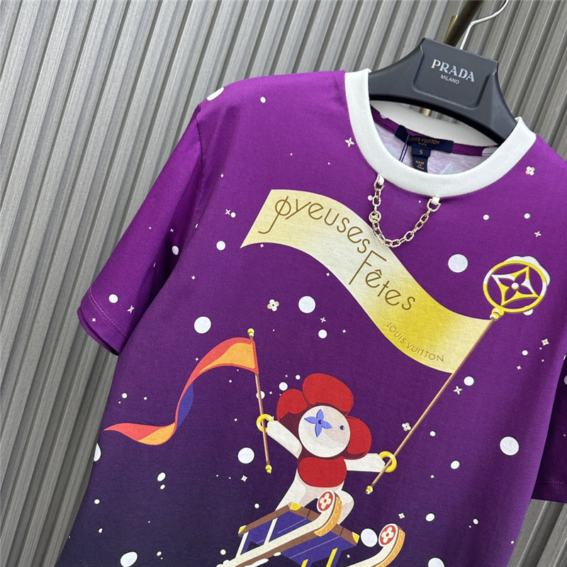l0vis Vvtt0n lv printed chain round neck t-shirt