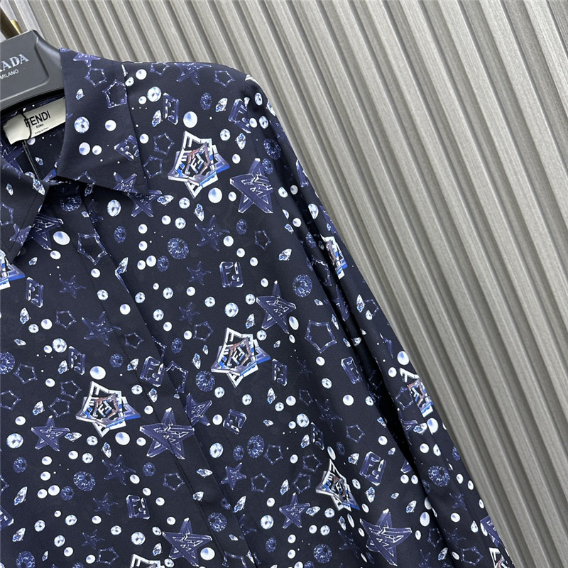 F**di silk printed shirt