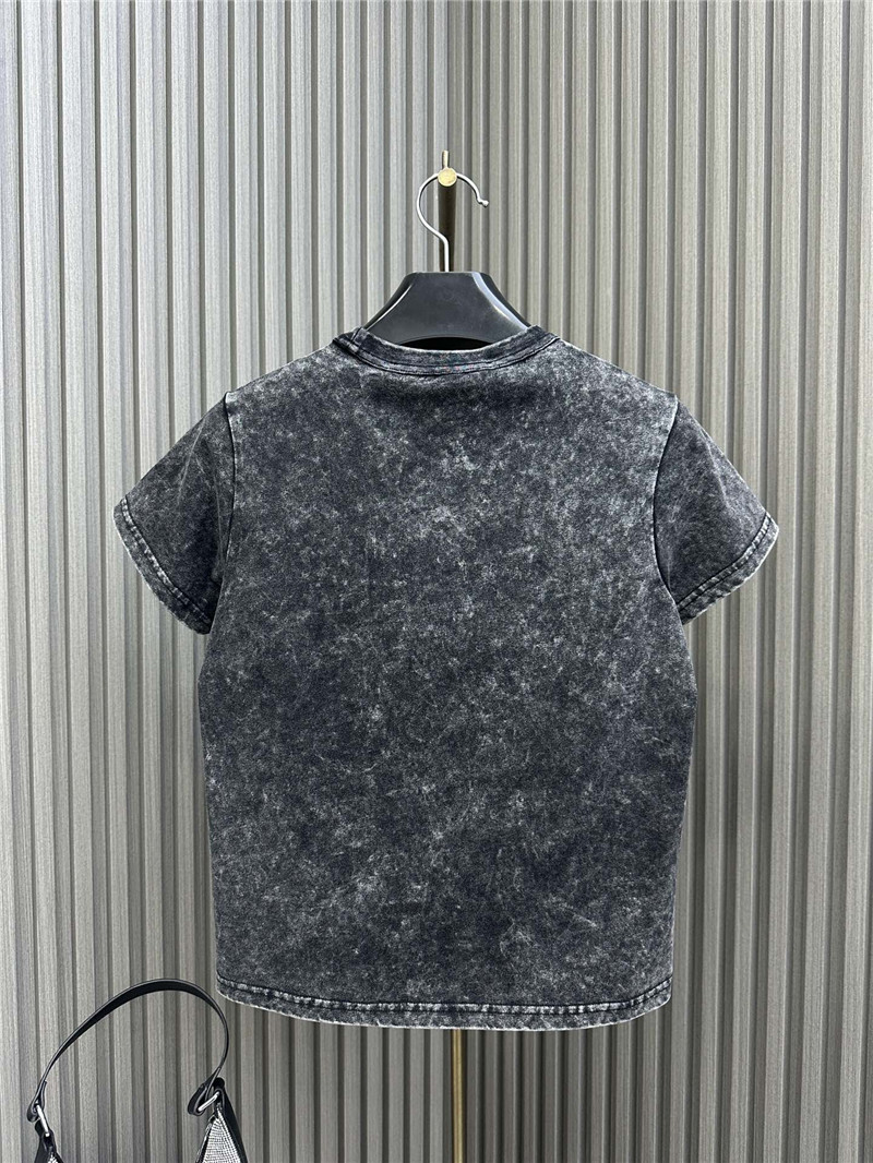 A1exa*der wang distressed t-shirt with embossed letters