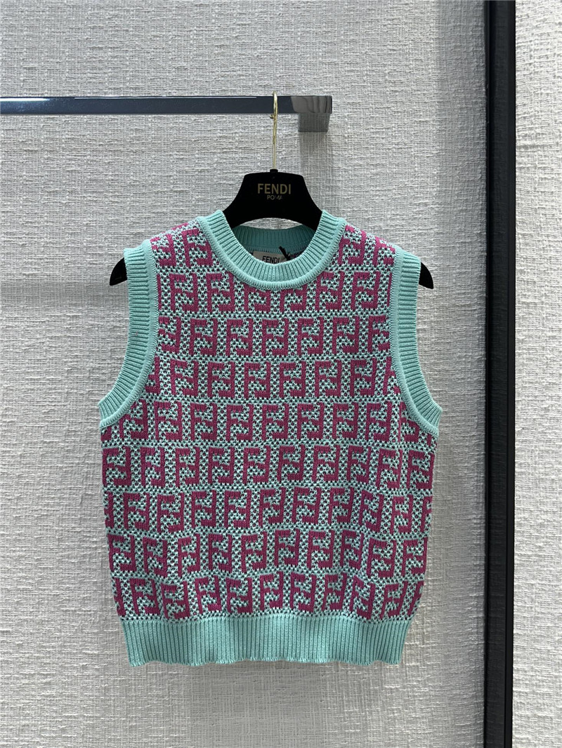 F**di ff jacquard presbyopic knit vest