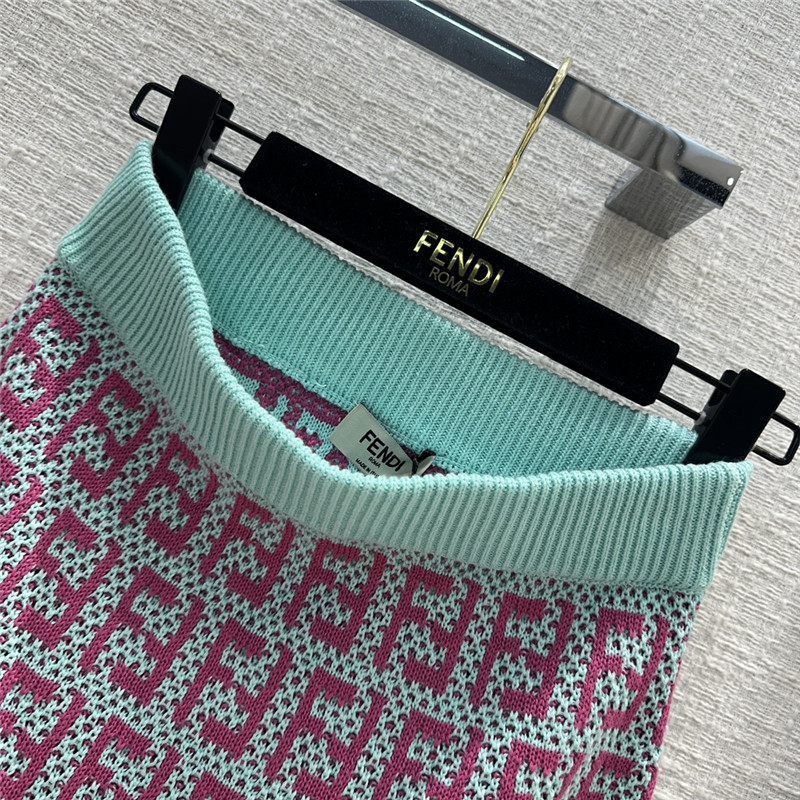 F**di ff presbyopic double-woven jacquard skirt