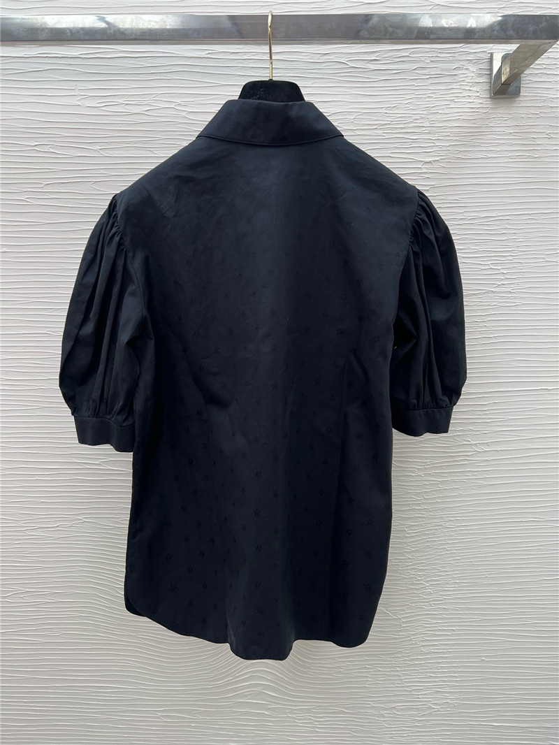 Ch**el early spring jacquard short-sleeved shirt