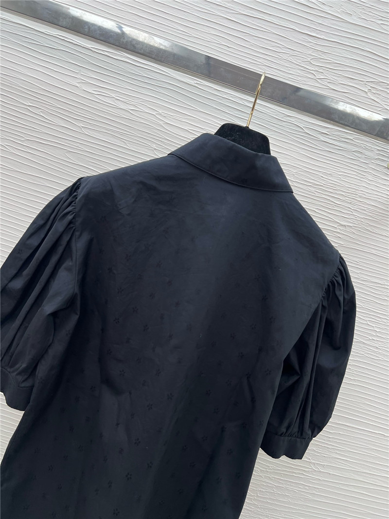 Ch**el early spring jacquard short-sleeved shirt