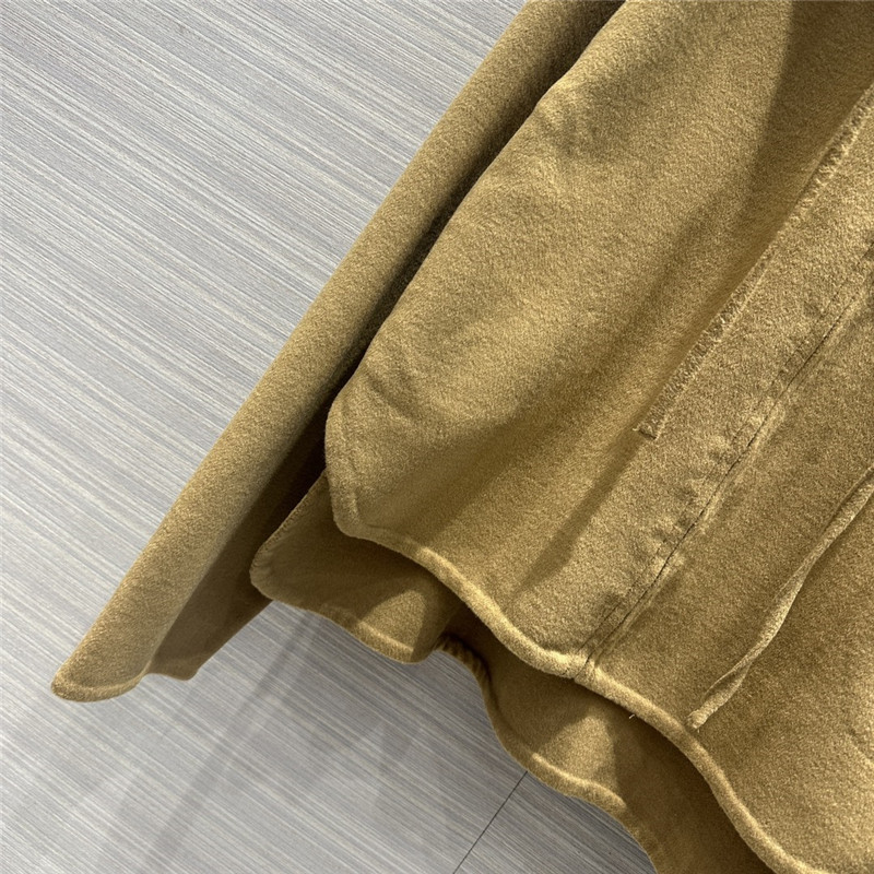 L0ew* hooded leather cashmere jacket