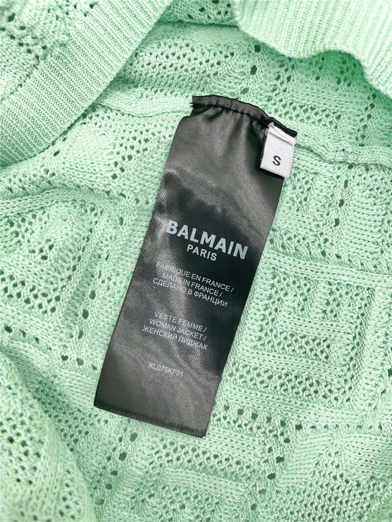 Balmain jacquard knit long sleeveless dress