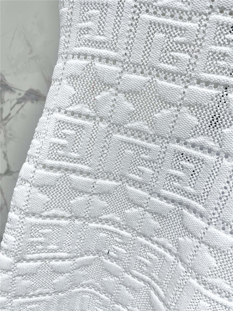 Balmain jacquard knit long sleeveless dress
