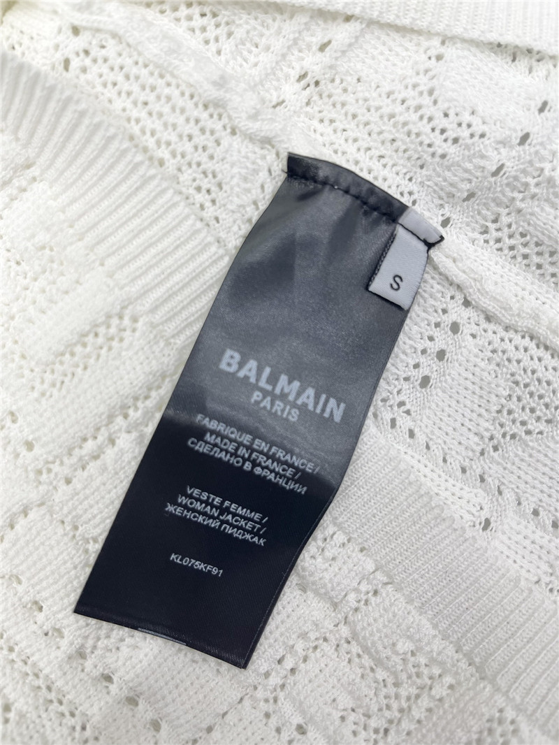 Balmain jacquard knit long sleeveless dress