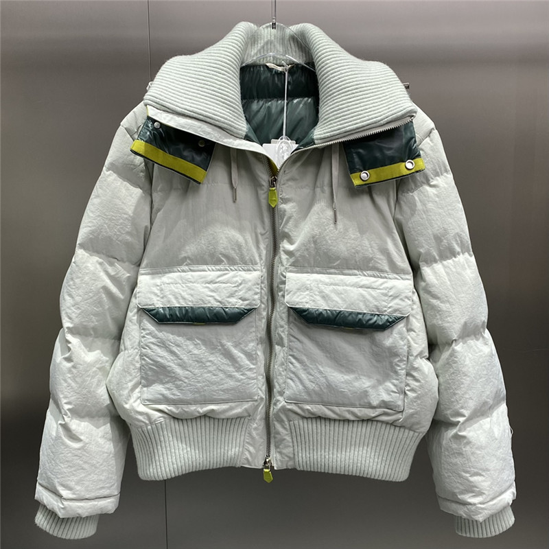 H**me5 turtleneck hooded down jacket