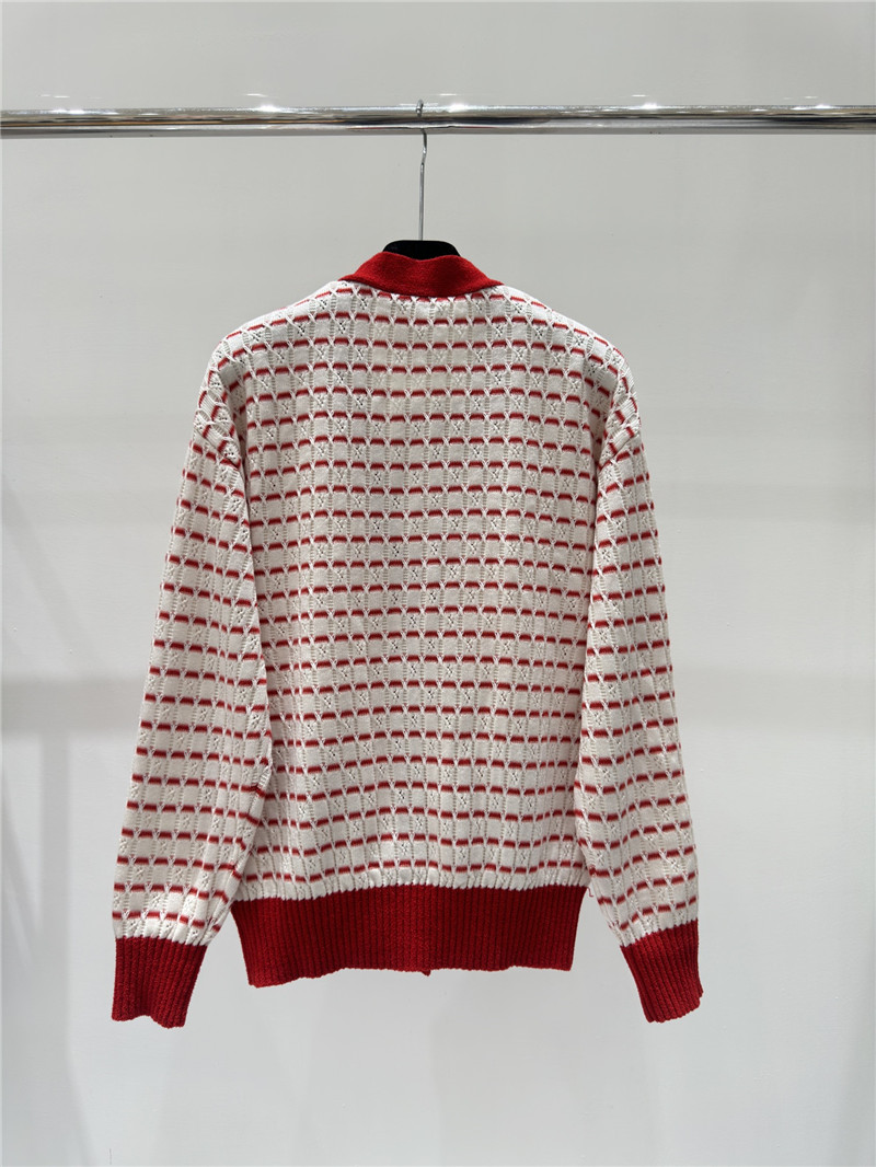 Ch**el plaid v-neck knitted cardigan