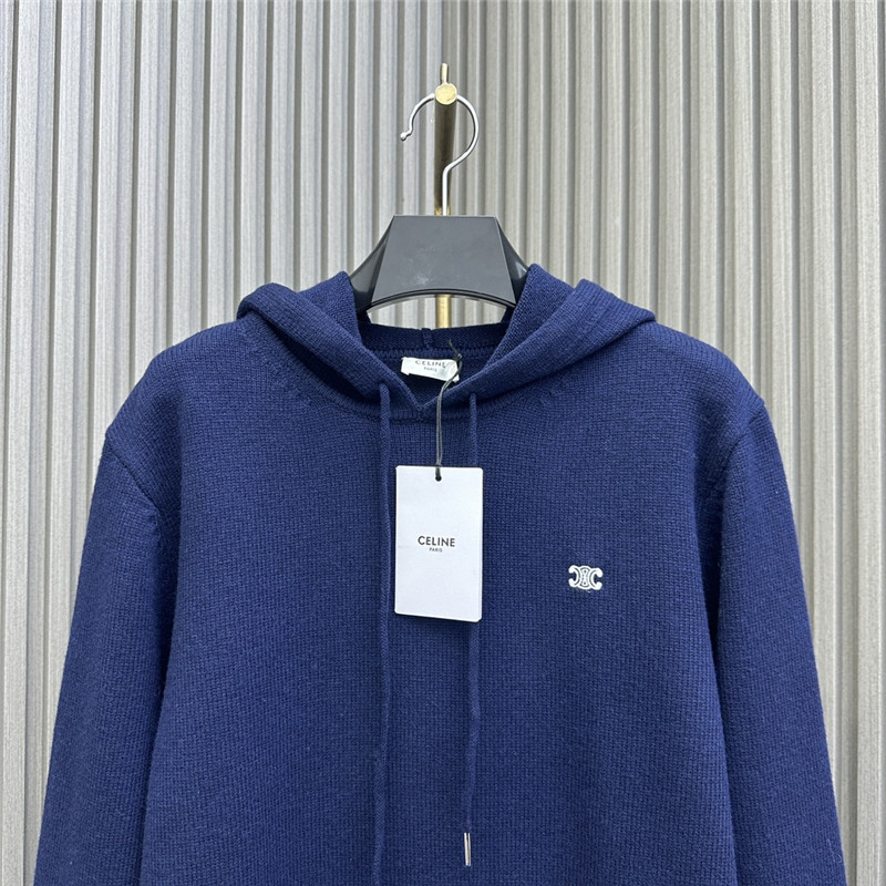 Ce1i*e logo hooded sweatshirt blue