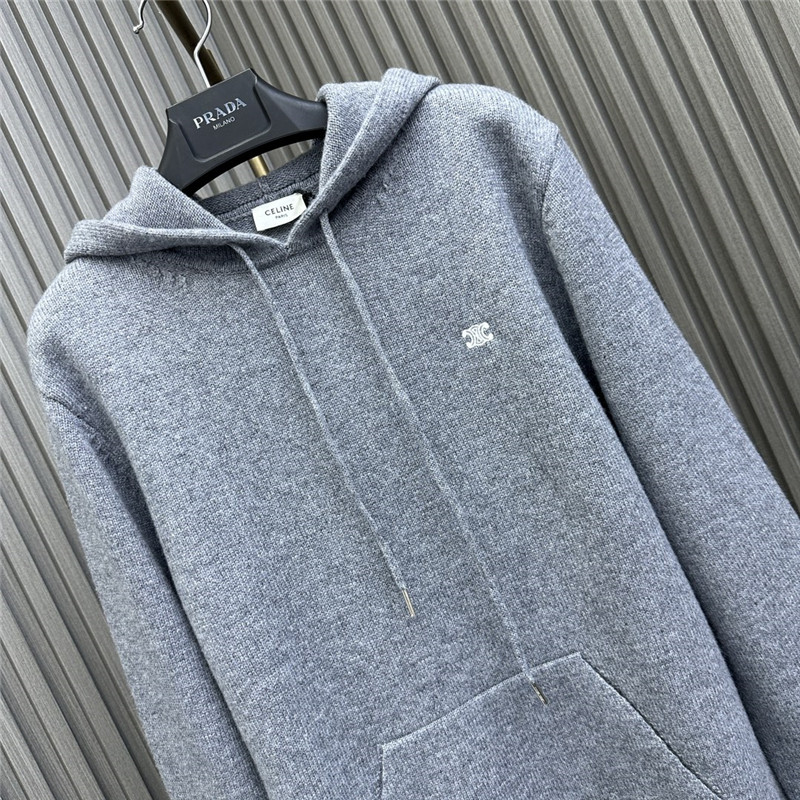 Ce1i*e logo hooded sweatshirt grey