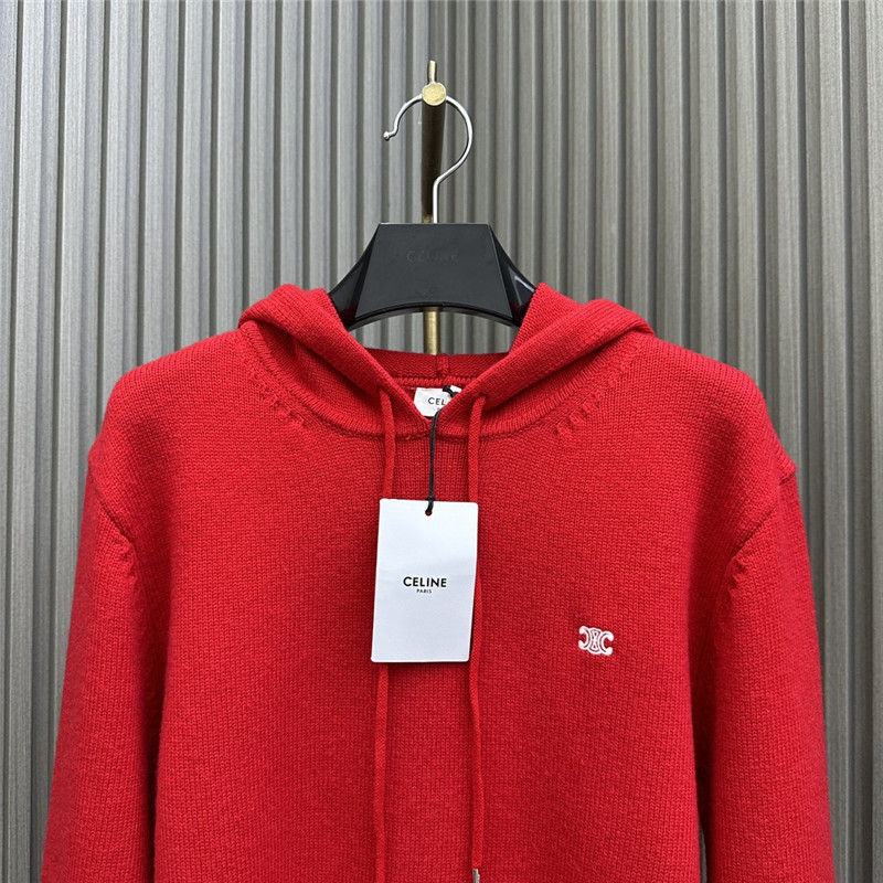 Ce1i*e logo hooded sweatshirt red