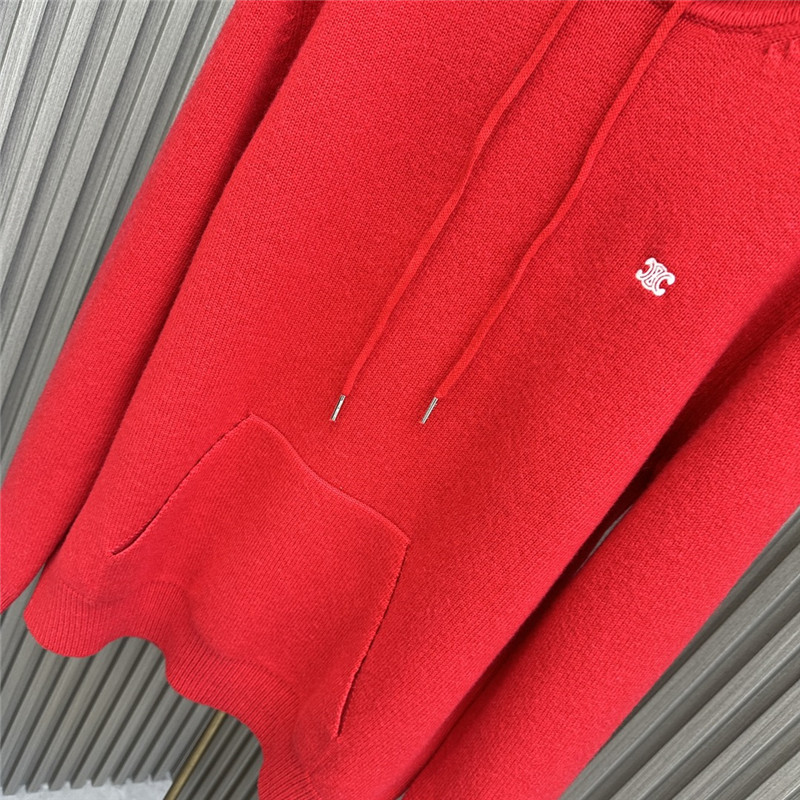 Ce1i*e logo hooded sweatshirt red
