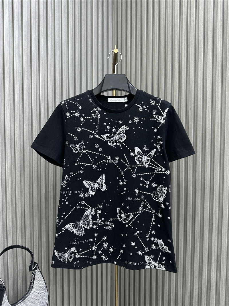 D10r heavy beaded butterfly t-shirt
