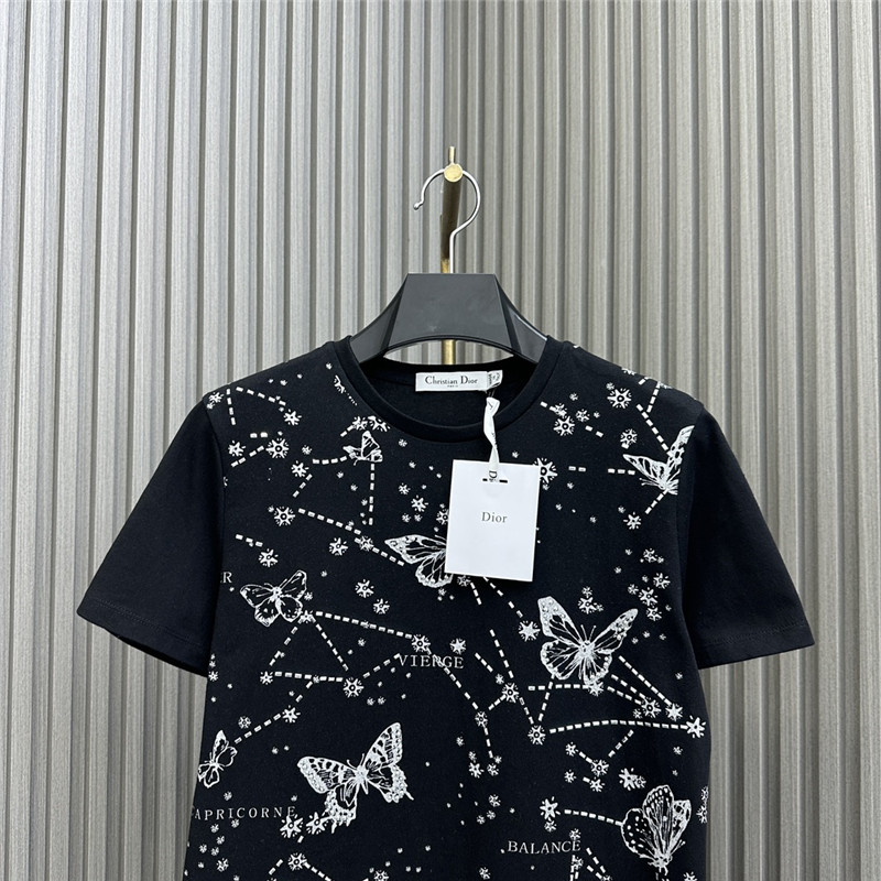 D10r heavy beaded butterfly t-shirt