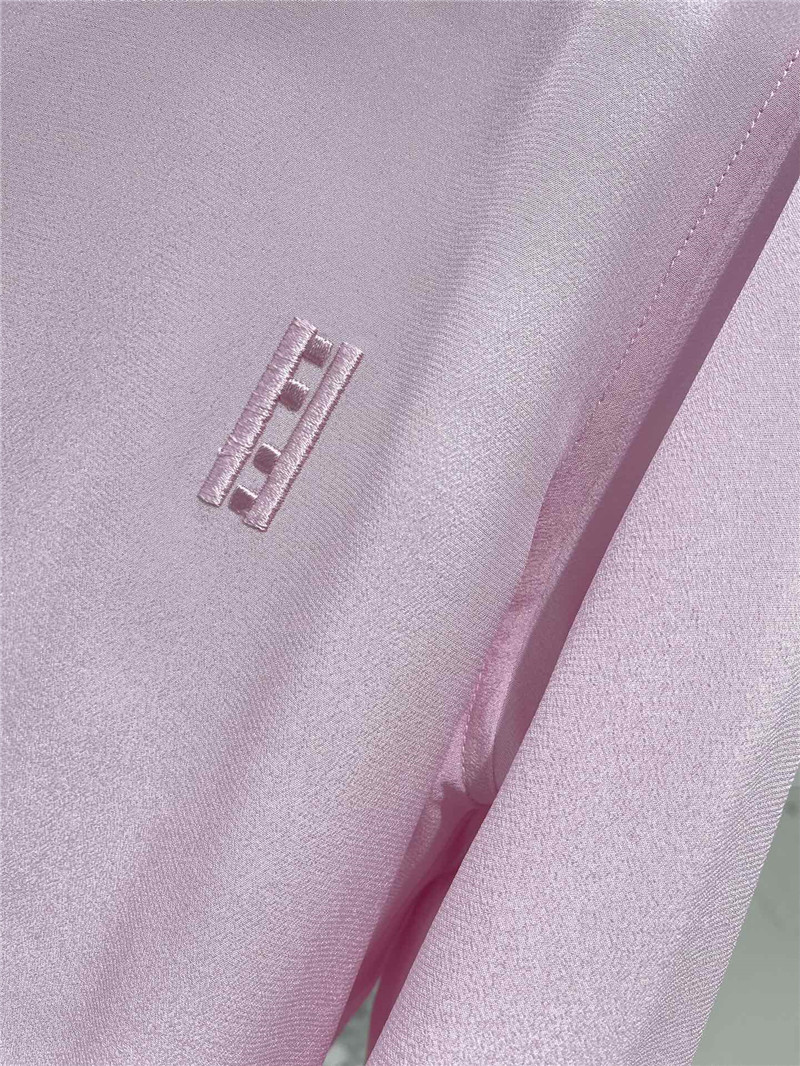 F**di new silk satin striped shirt
