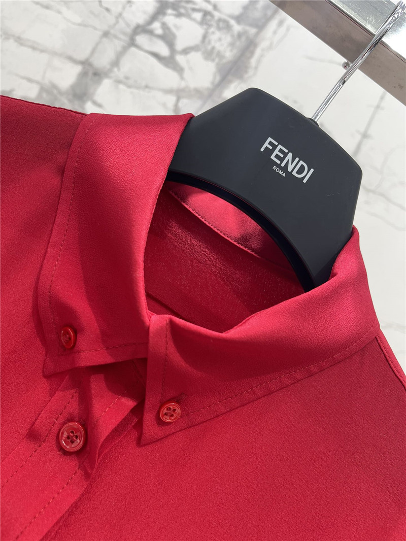 F**di new silk satin striped shirt