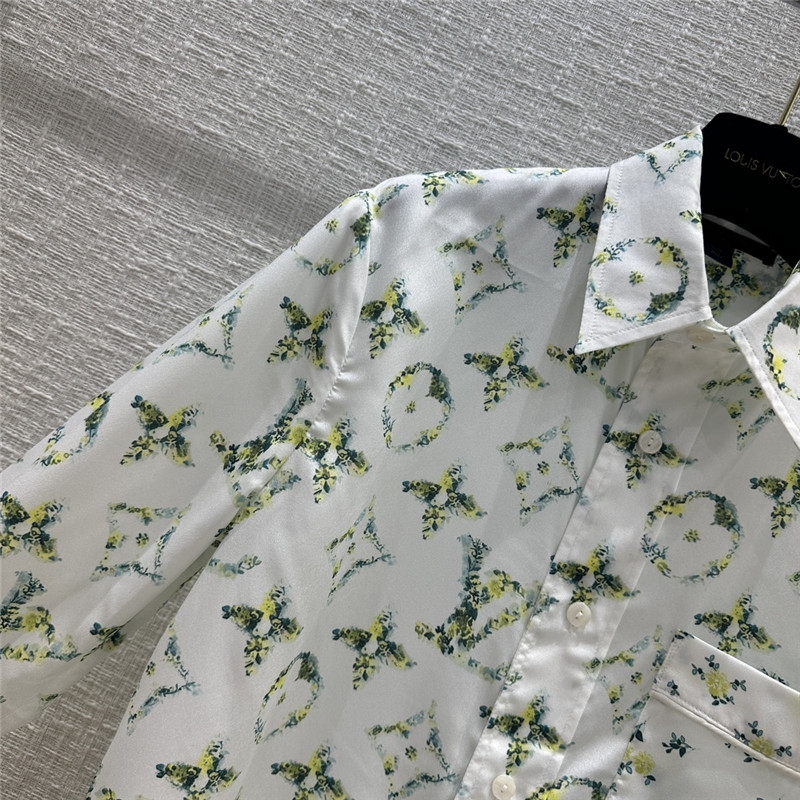 l0vis Vvtt0n lv new grass green floral print lining