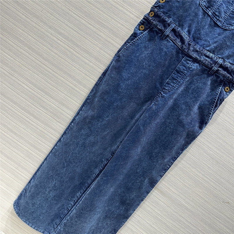 M1um1u distressed washed corduroy overalls jumpsuit