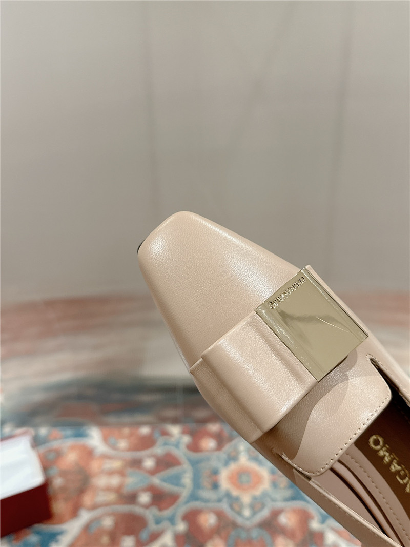 Salvatore Ferragamo new small square toe pumps