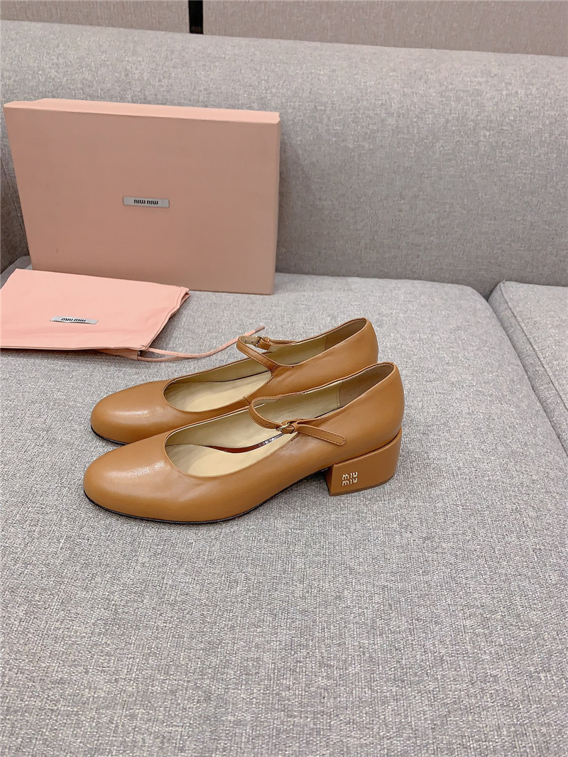 M1um1u new thick heel mary jane shoes