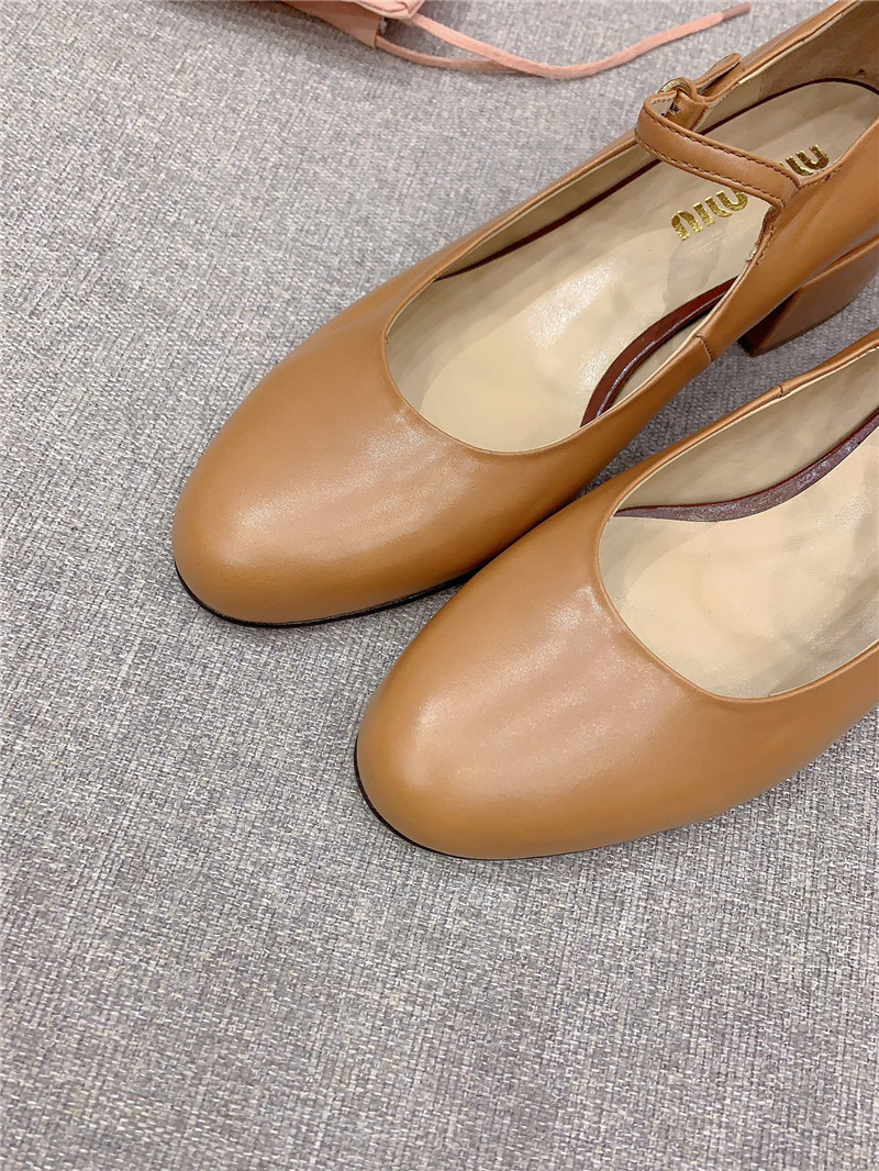M1um1u new thick heel mary jane shoes