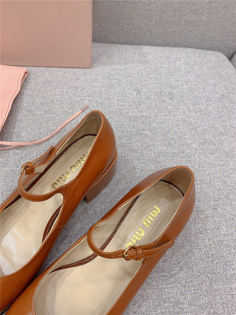 M1um1u new thick heel mary jane shoes