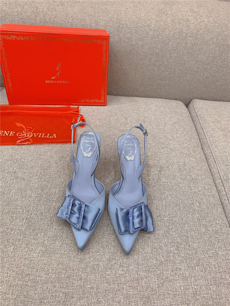 rene caovilla new satin bow high heels