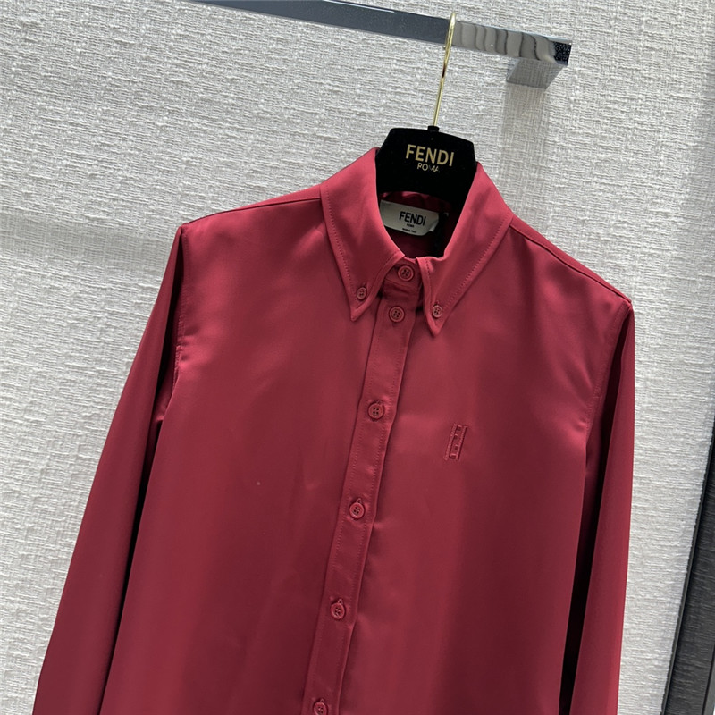 F**di bordeaux red shirt