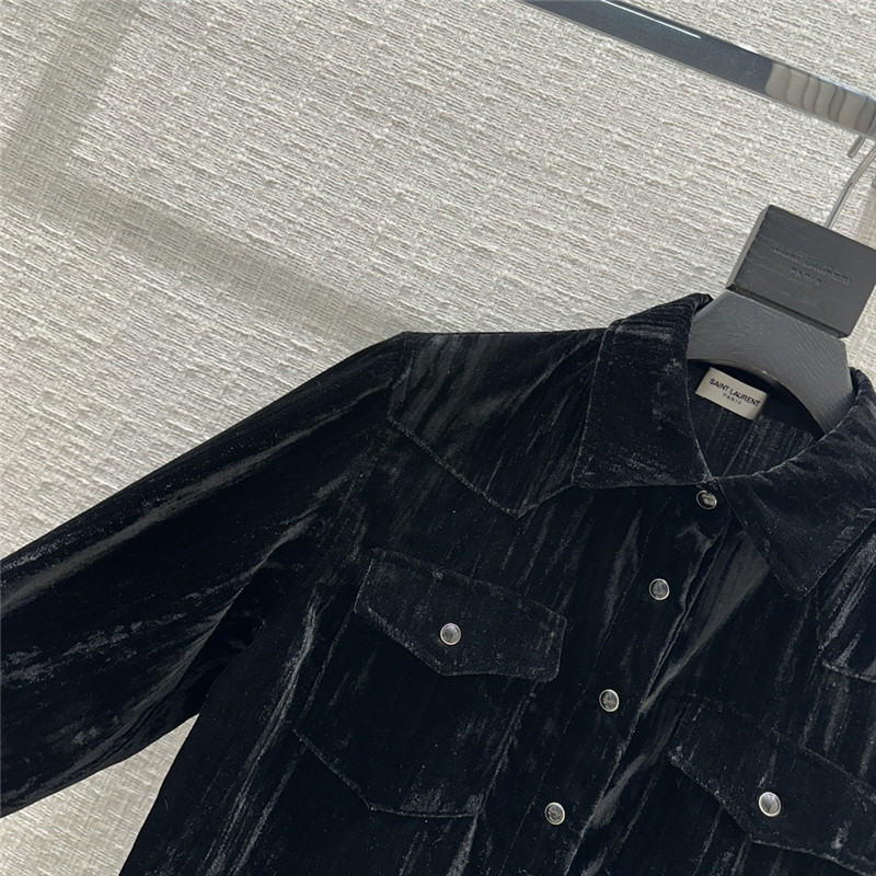 Y51 western style velvet shirt