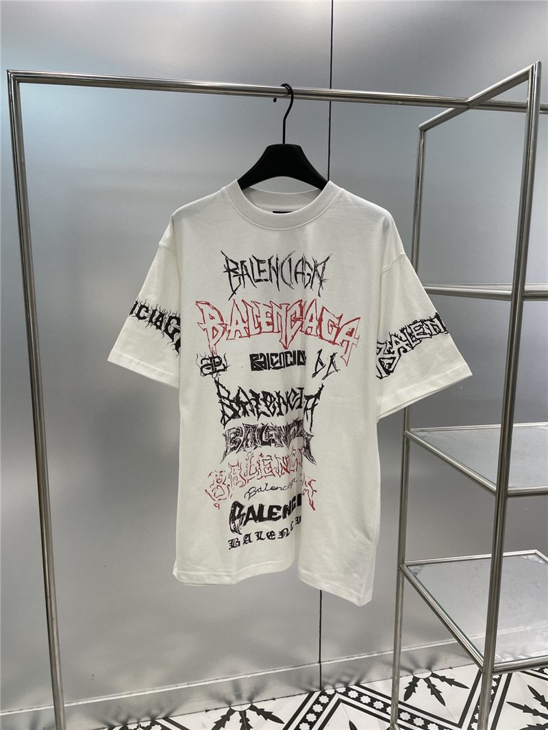 Ba1en*iaga new letter silhouette t-shirt