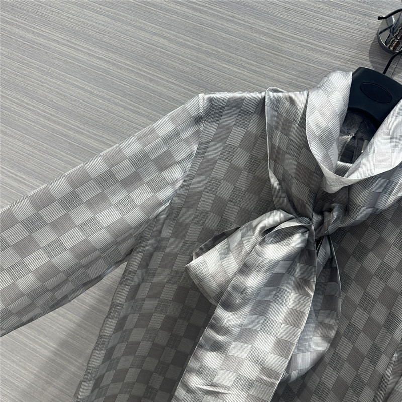 Y51 ribbon silk shirt